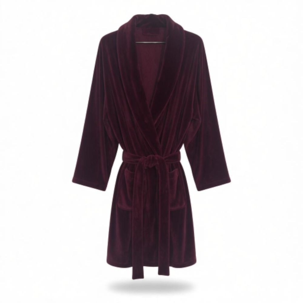 Victoria's Secret Deep Burgundy Velvet Robe